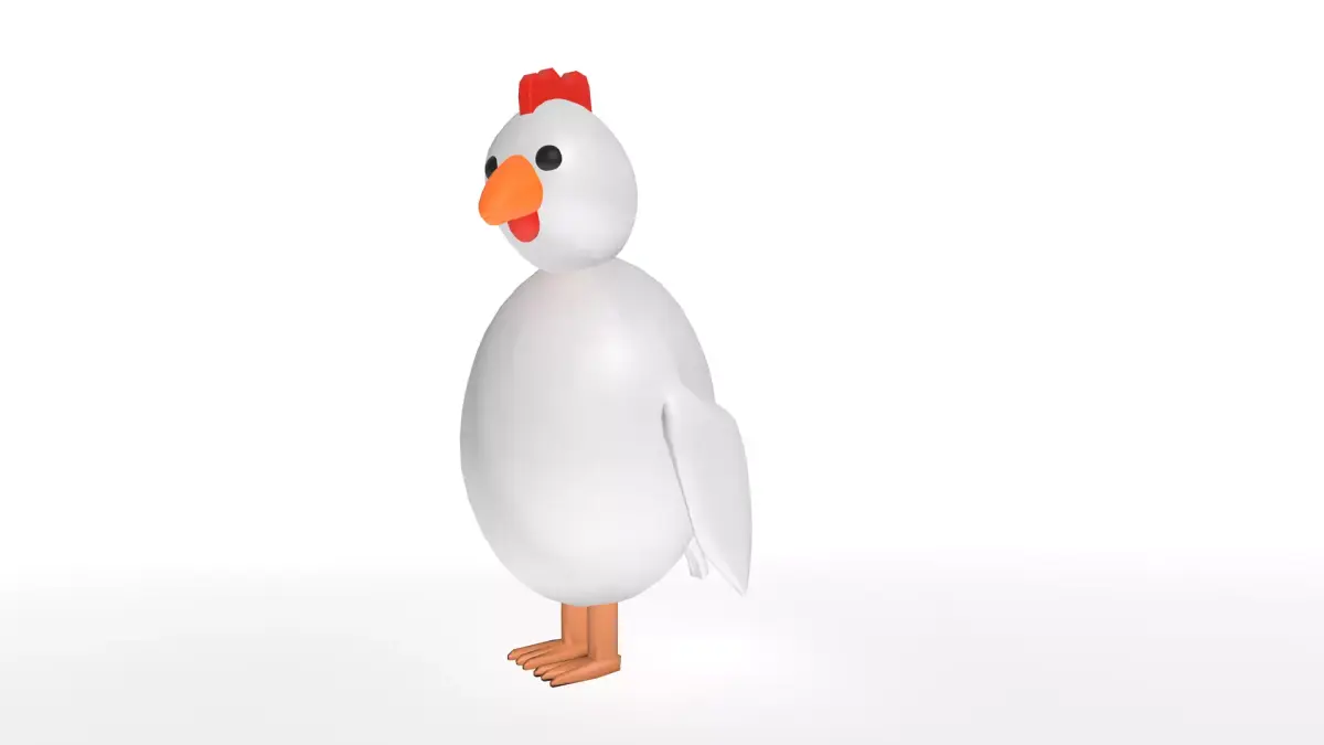 Cartoon Chicken - Rigged Free 3D model
