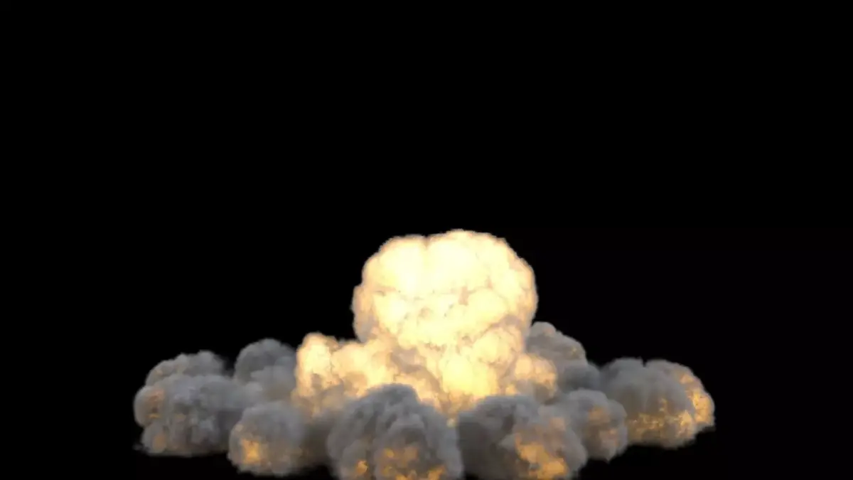 FumeFx - Effectos Bomb Low-poly 3D model