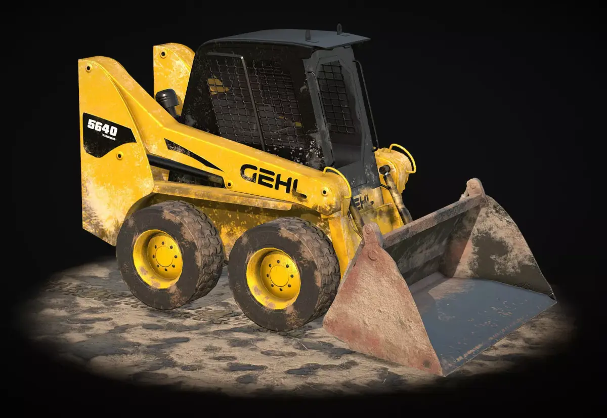 Skid steer Loader Lowpoly Low-poly 3D model