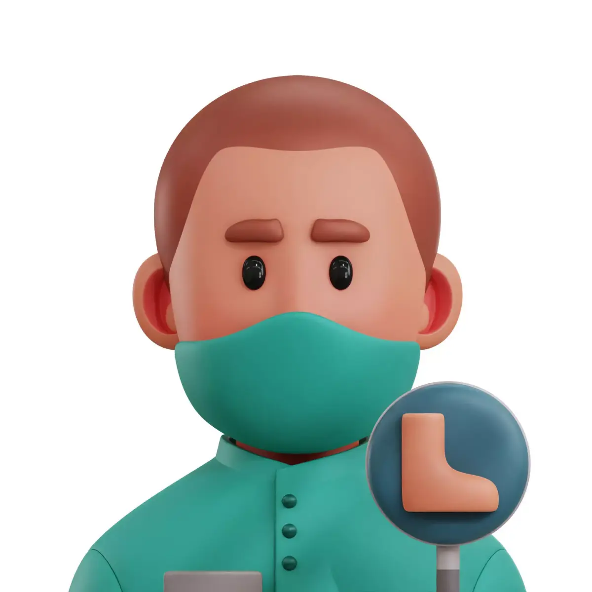 Podiatrist Avatar 3D Icon Low-poly 3D model