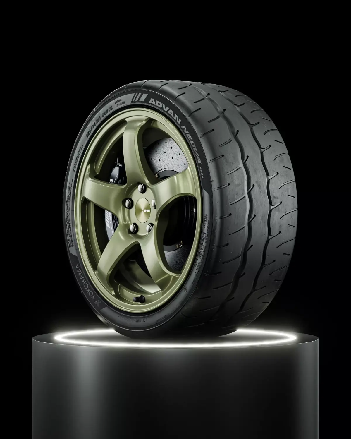 Yokohama Advan Neova AD9 255 35 R18 3D model