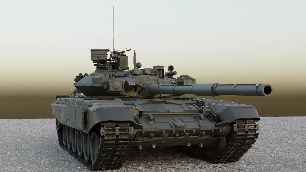 Tank T-90A 3D model purchase