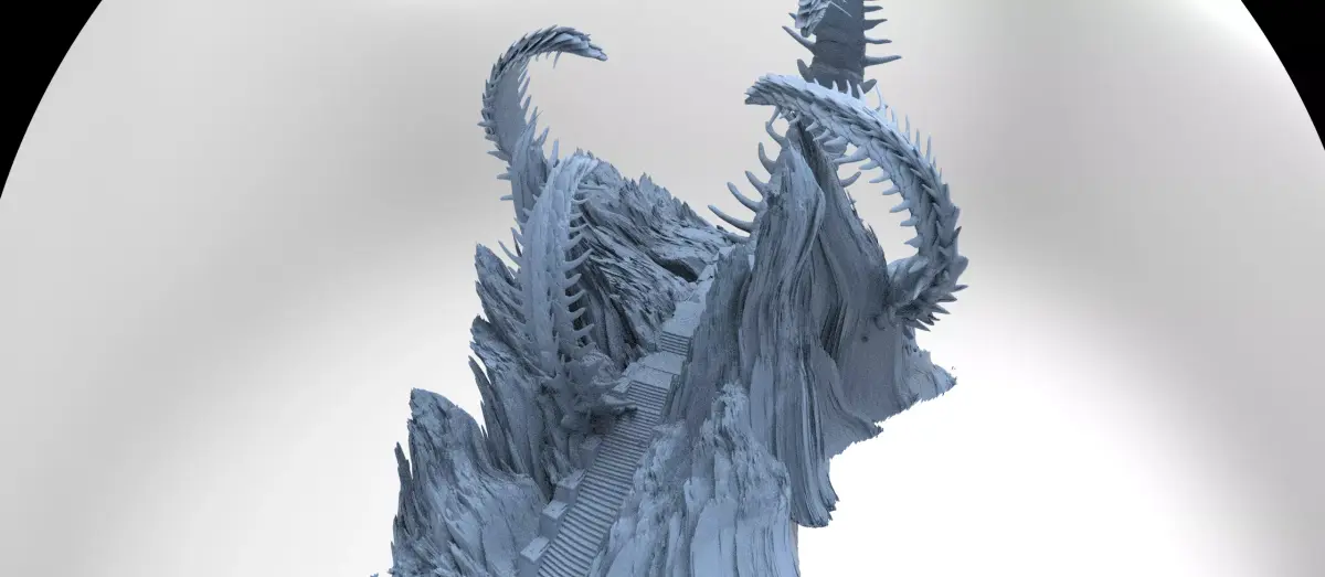 Japanese Genma mountains 3 3D model purchase