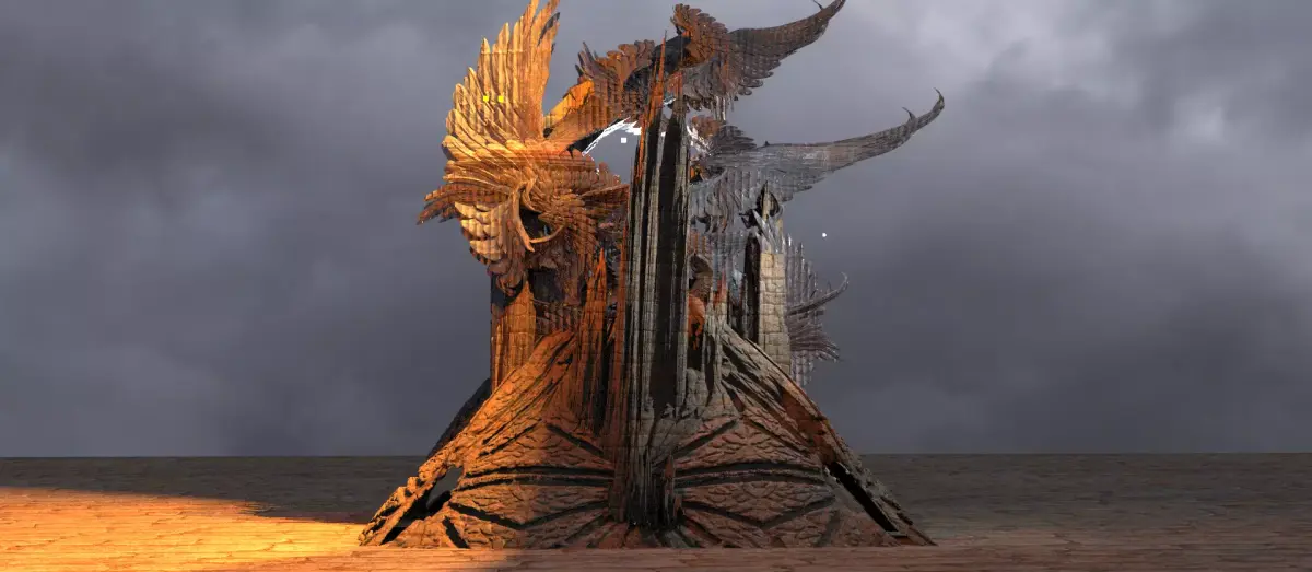 Elven temple ruin 2 3D model