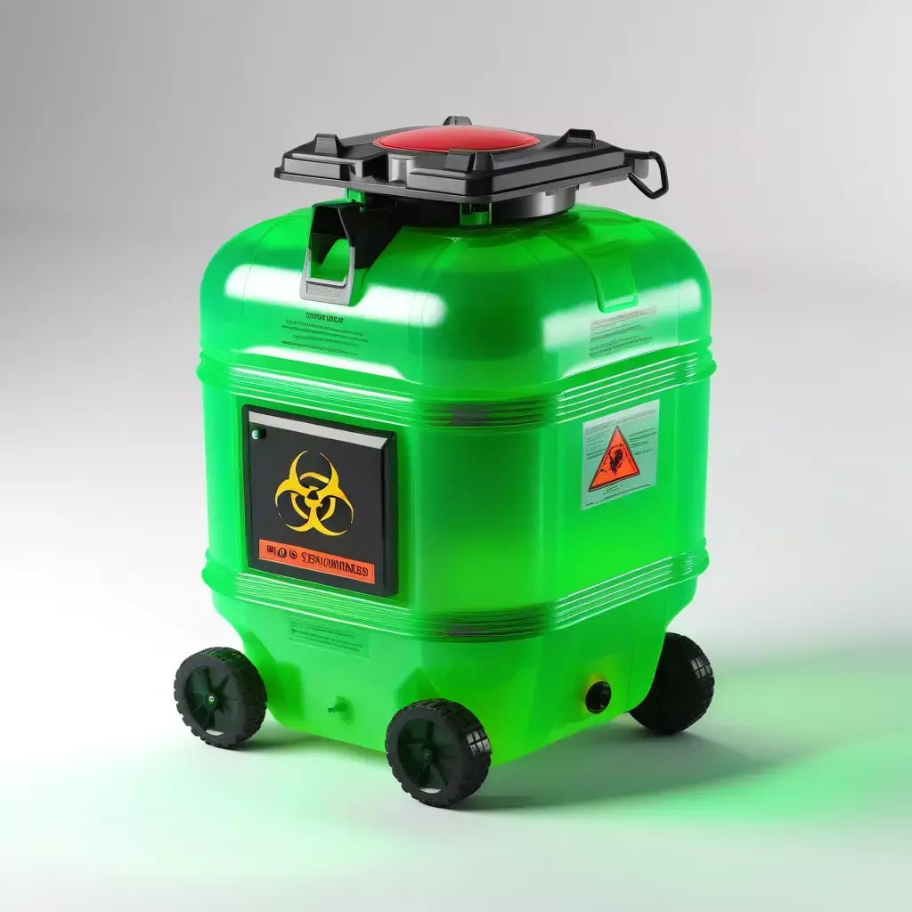 Mobile Biohazard Waste Barrel 3D model