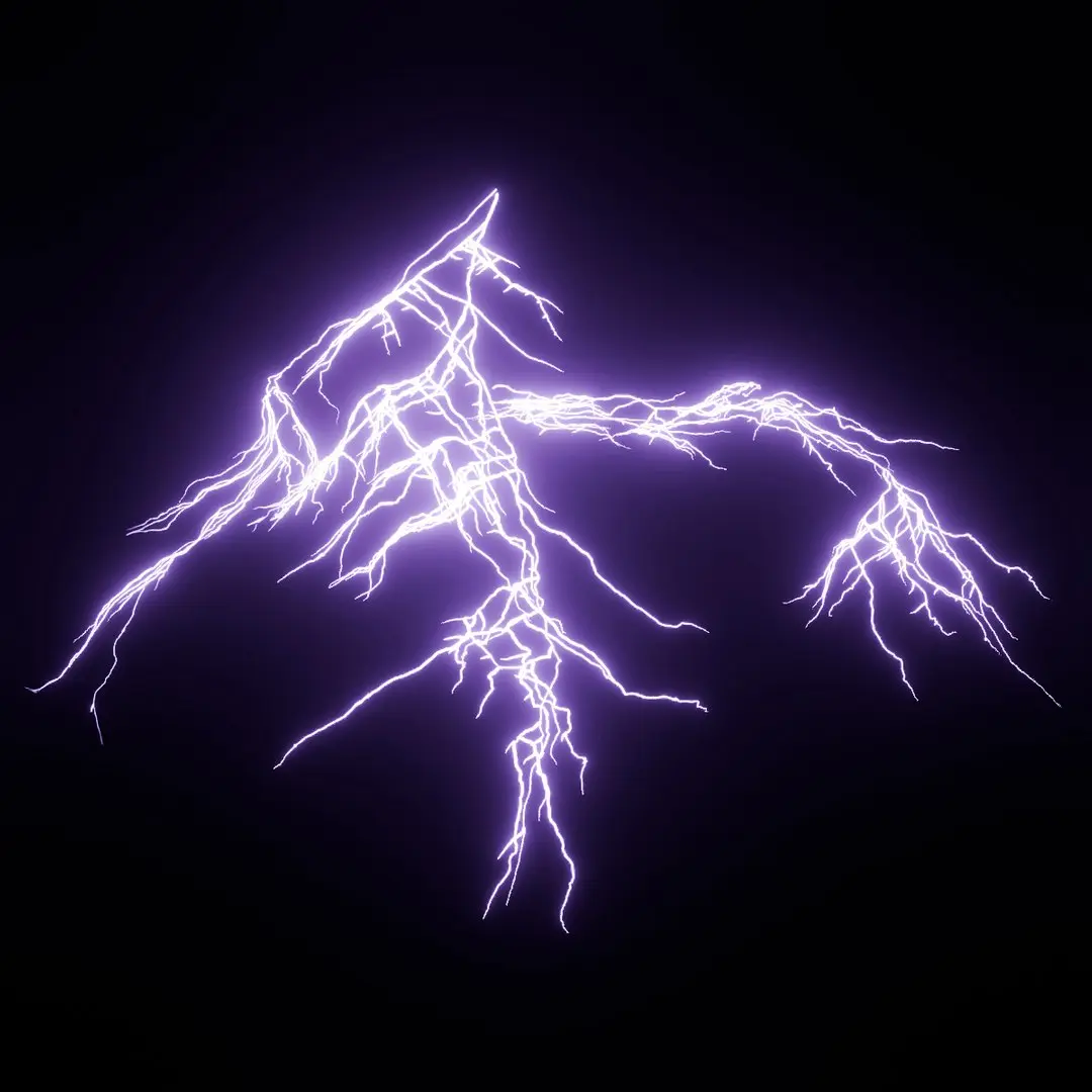 Generator Lightning Strike Animated For Blender 3D model