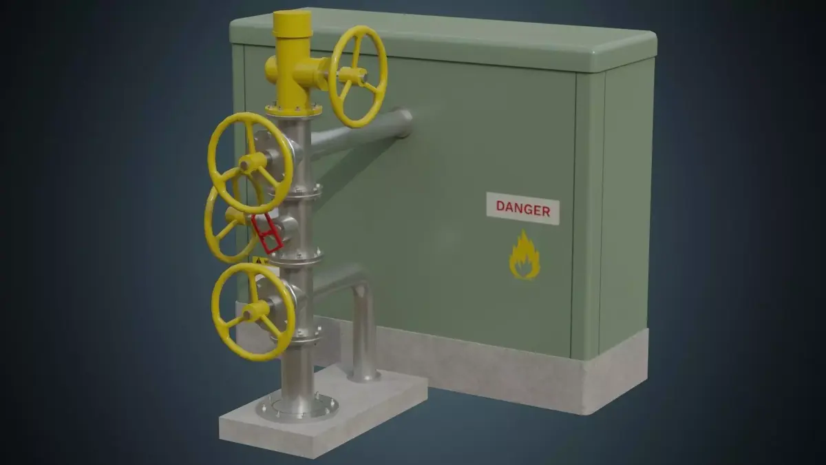 Valves 1A  Low-poly 3D model