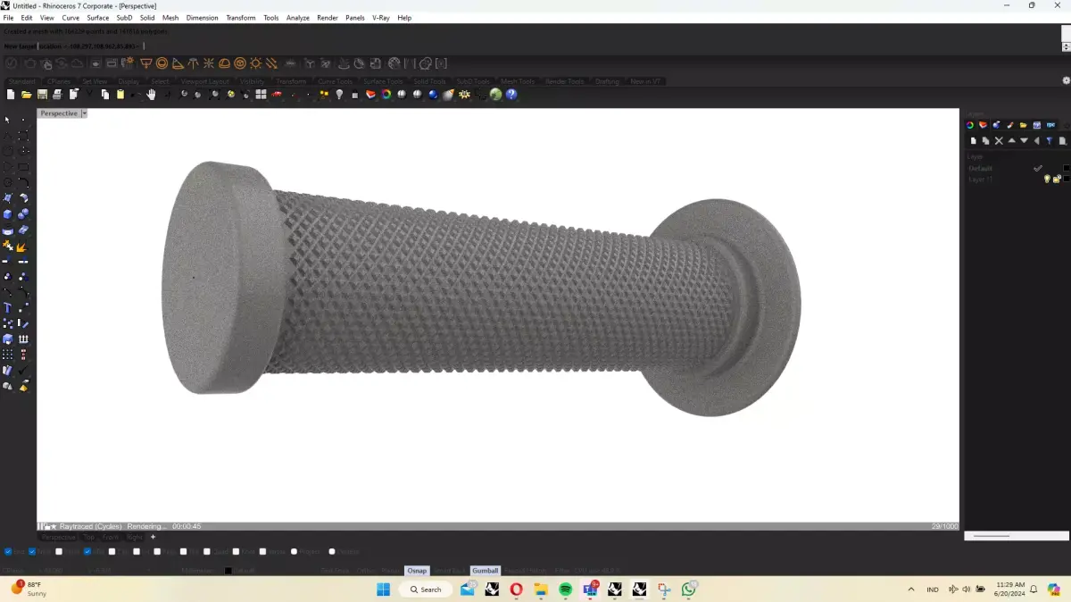 motorcycle hand grip throttle grip  3D model
