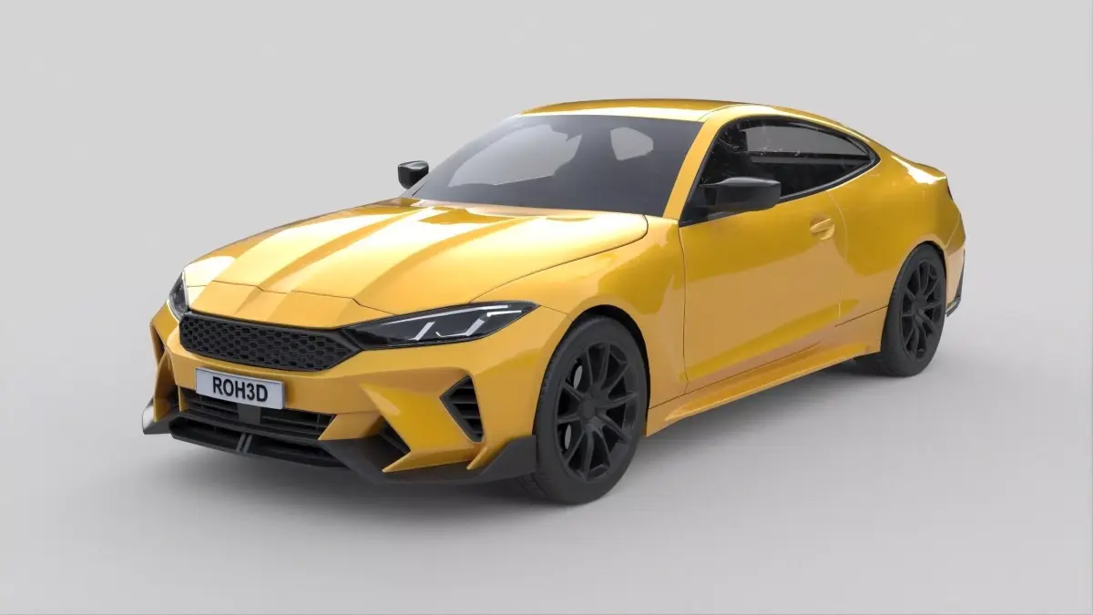 Generic Modern Sport Coupe Car Low-poly 3D model