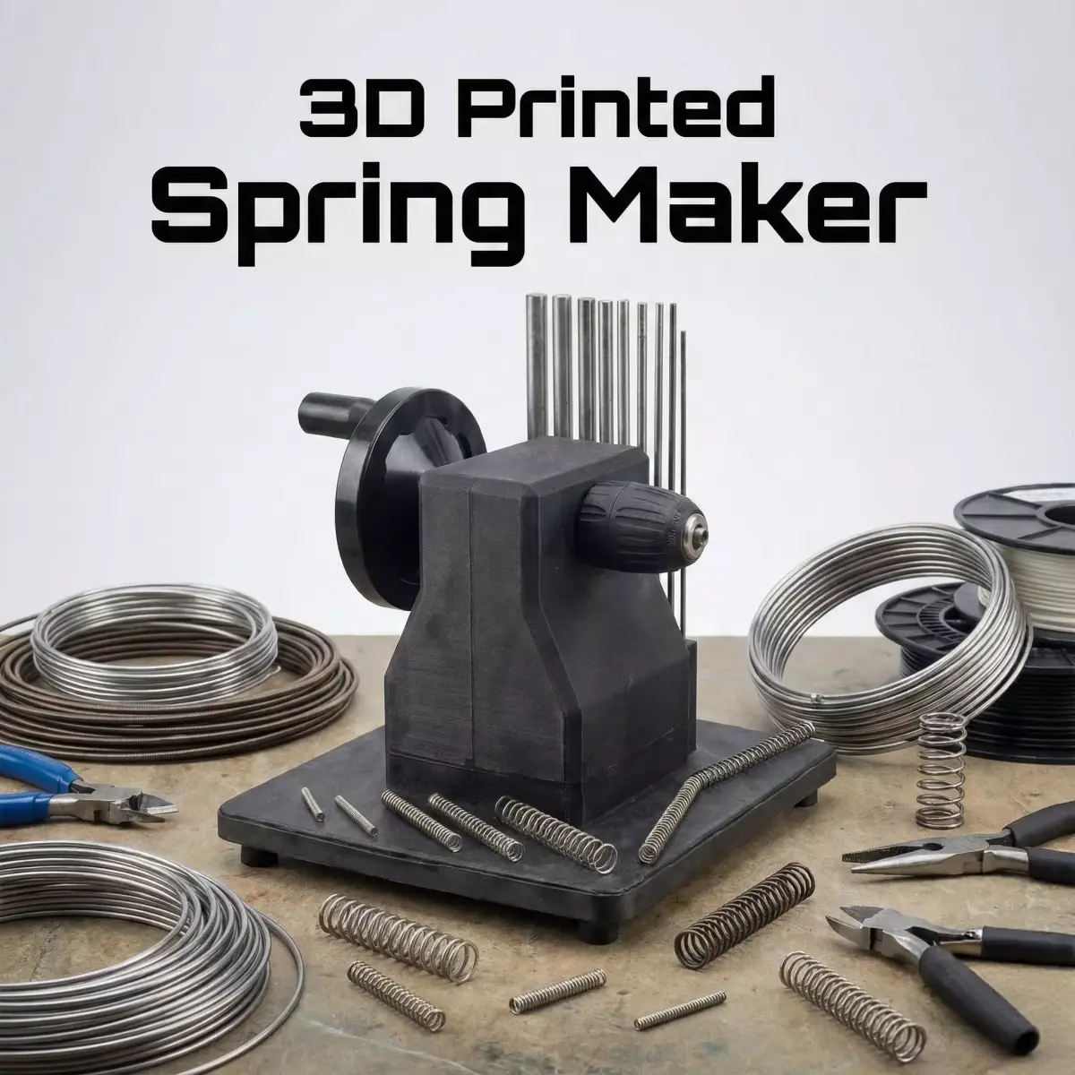 3D Printed Spring Maker 3D print model