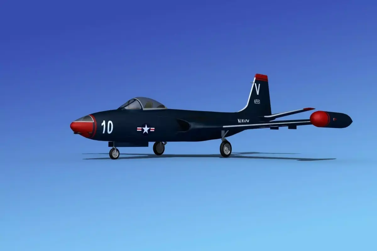McDonnell F2H4 Banshee V02 3D model