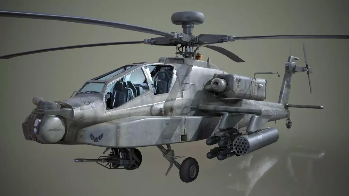 AH-64D Apache Longbow Helicopter Low-poly 3D model