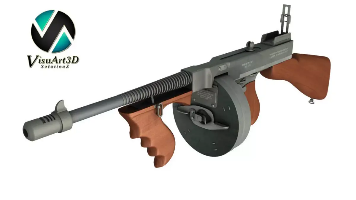Tommy gun Machinegun 3D model