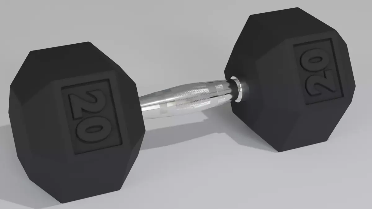 Realistic Dumbell Weight 3D model