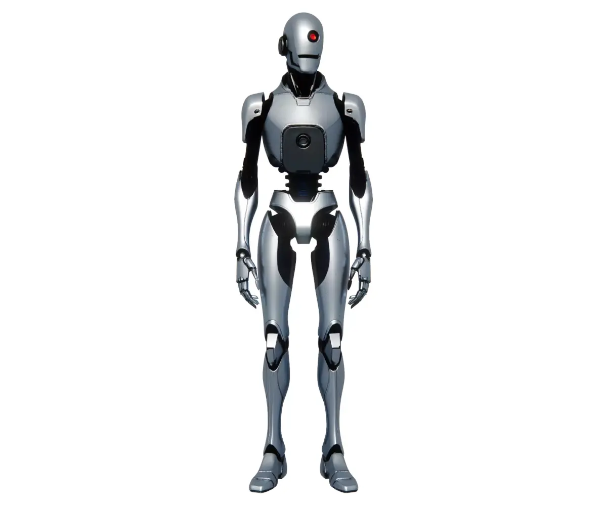 Sleek Silver Humanoid Android Robot 3D model