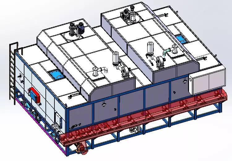 D228 aluminum rod heating furnace 3D model