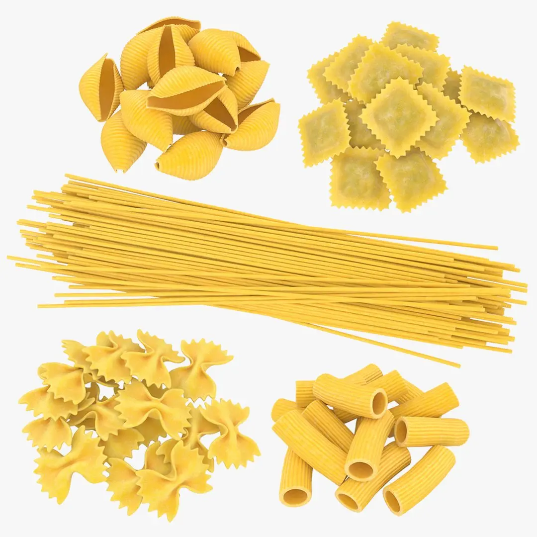Raw Pasta Pile Collection 2 3D model