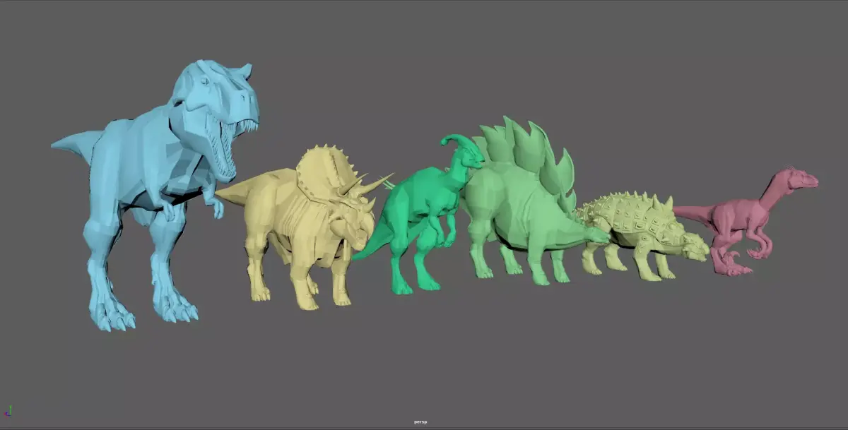 Dinos Base mesh 3D model