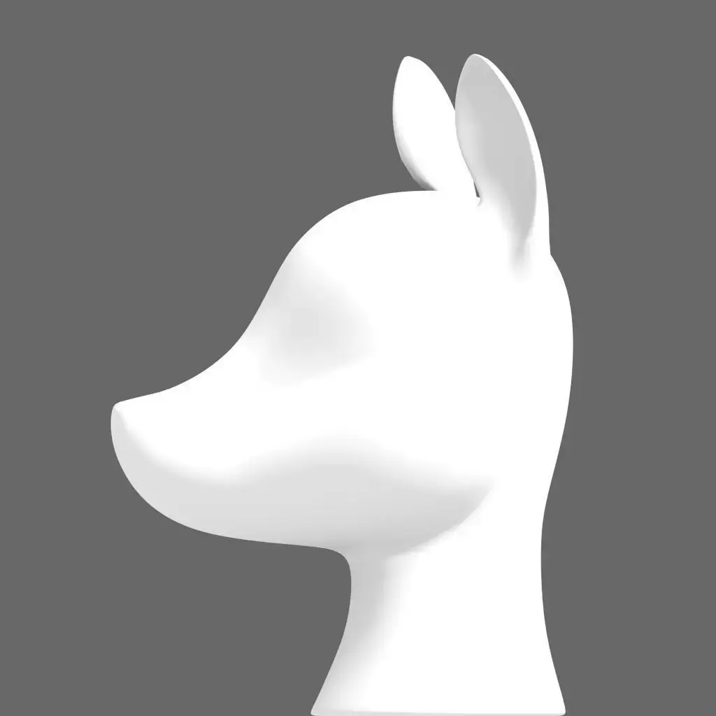 Horse Bust - Animated 3D model