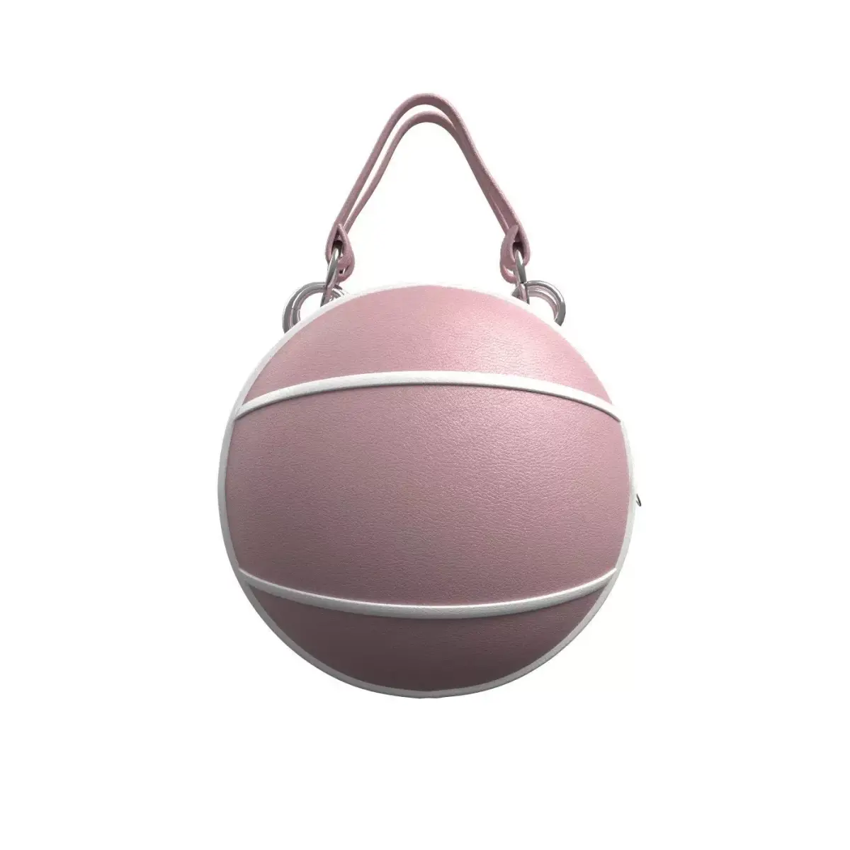 Pink Leather Ball Bag 3D model
