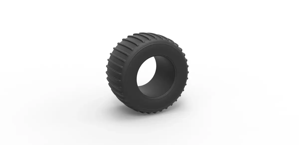 Dune buggy rear tire 13 Scale 1 to 25 3D print model