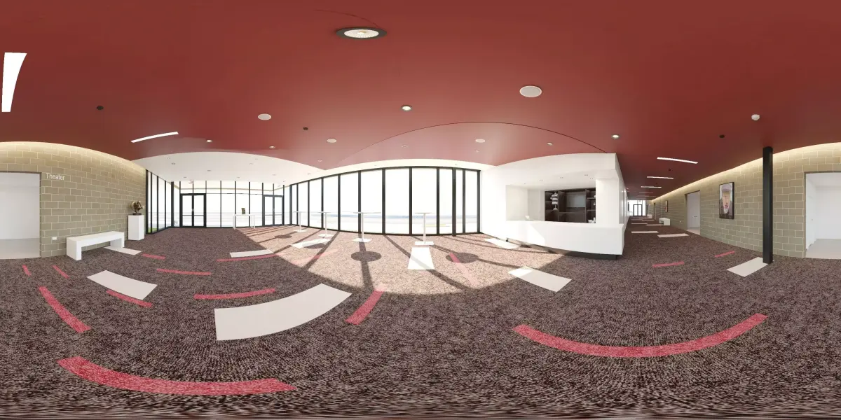 Hattiloo Theatre Lobby And Hallway Interior 3D model