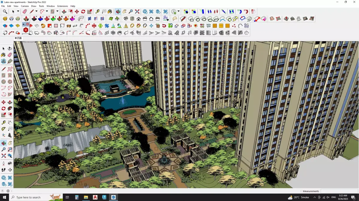 Lake view apartments sketchup models 3D model