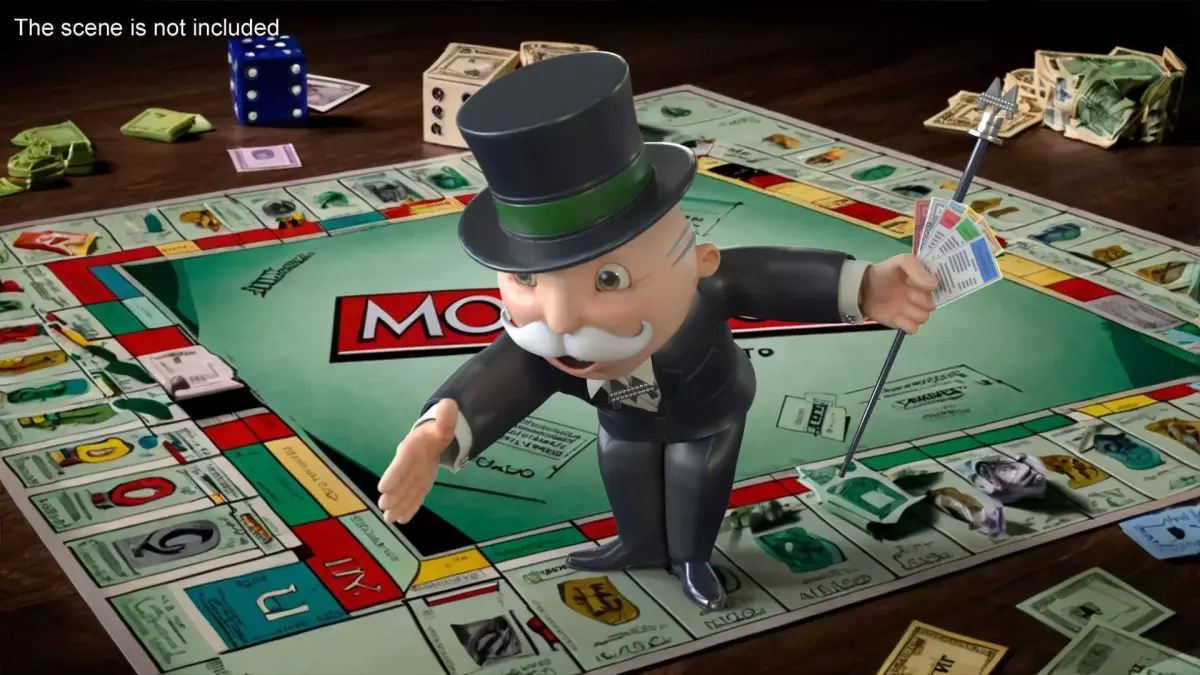 Mr Monopoly Handshake Pose for 3D Print 3D print model