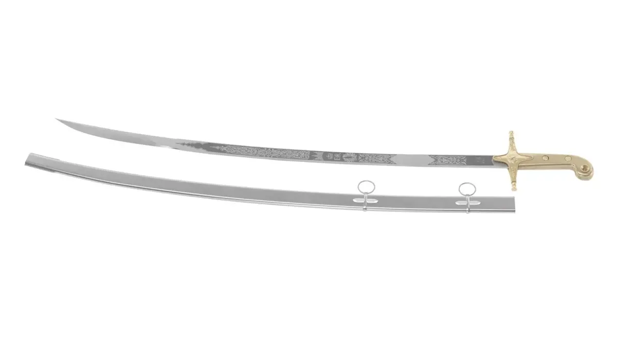Scimitar japanese samurai sword Low-poly 3D model