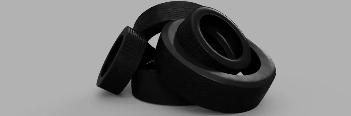 Two Size Tyre Stack 3D model