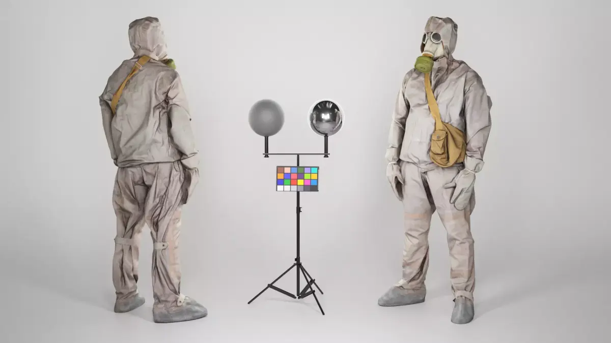 Soviet Liquidator of nuclear accident of Chernobyl 58 Low-poly 3D model