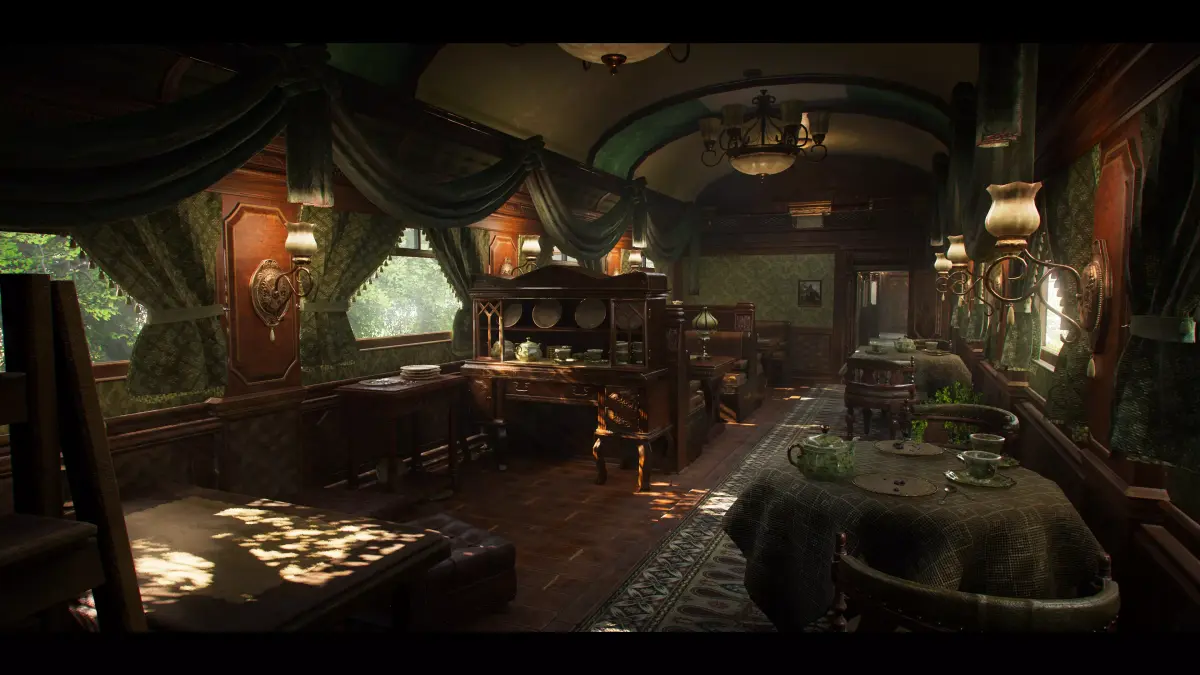 Victorian Train Interior Environment Pack Low-poly 3D model