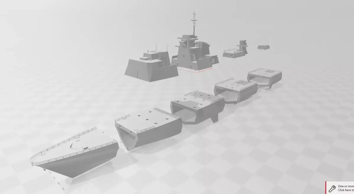 3d printed Corvette military Ship buyan Class 3D print model