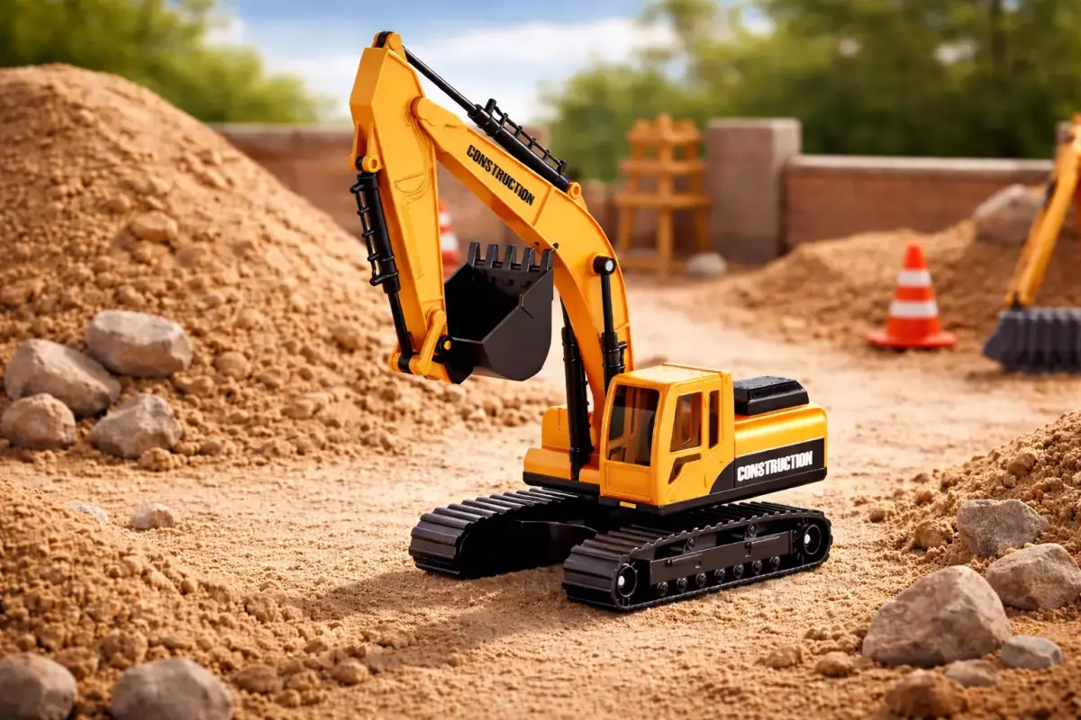 Realistic Excavator Construction Vehicle 3D Model 3D model