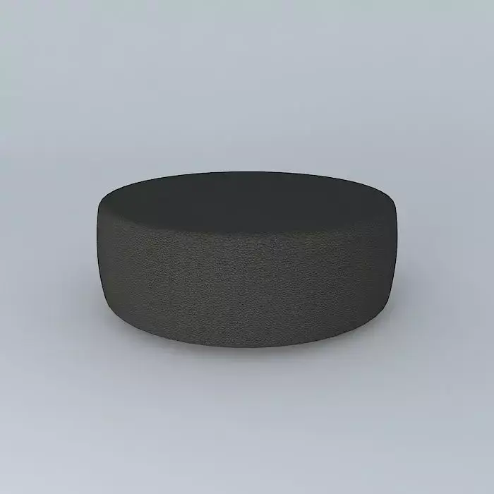 Round Leather Coffee Table Ottoman 3D model