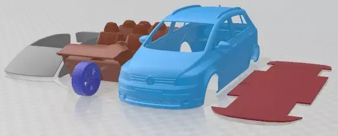 Volkswagen Cross Golf 2011 Printable Car 3D print model