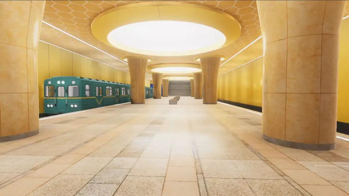 Subway Station 05 Low-poly 3D model