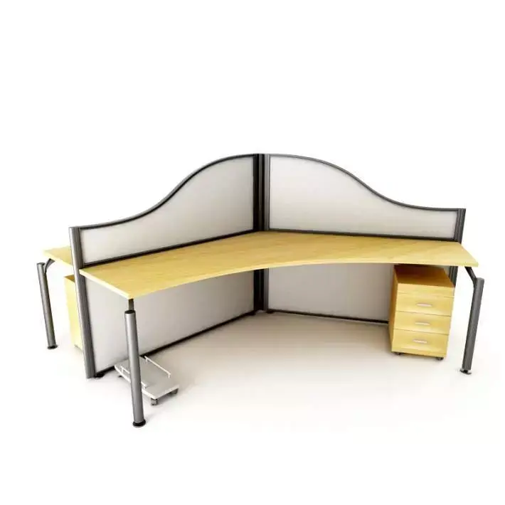 Modern Office Desk And Workspace 3D model