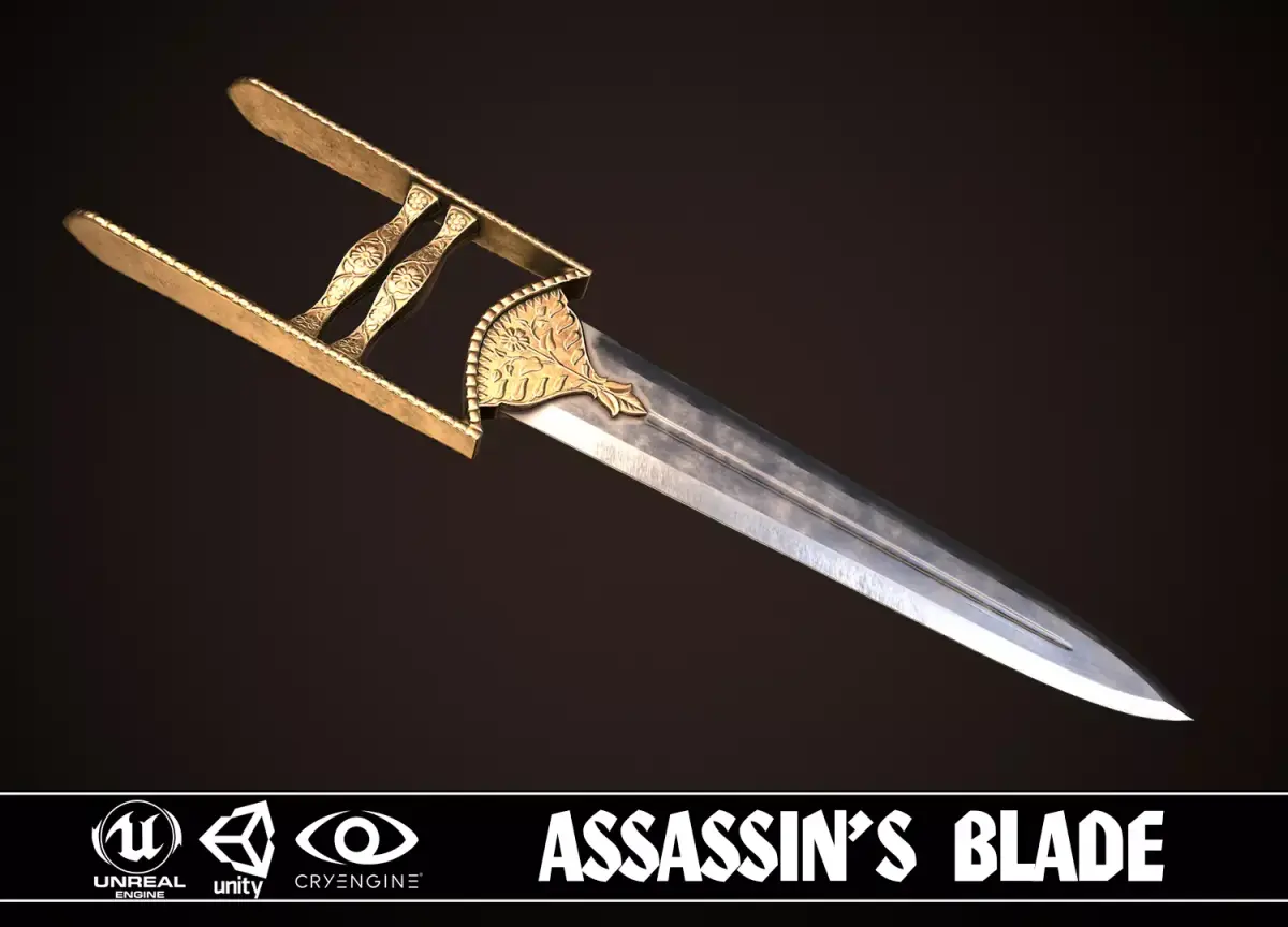 Assassin Blade 03 Low-poly 3D model