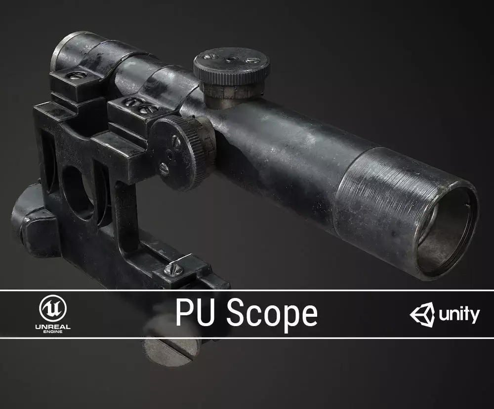 PBR PU Scope Low-poly 3D model