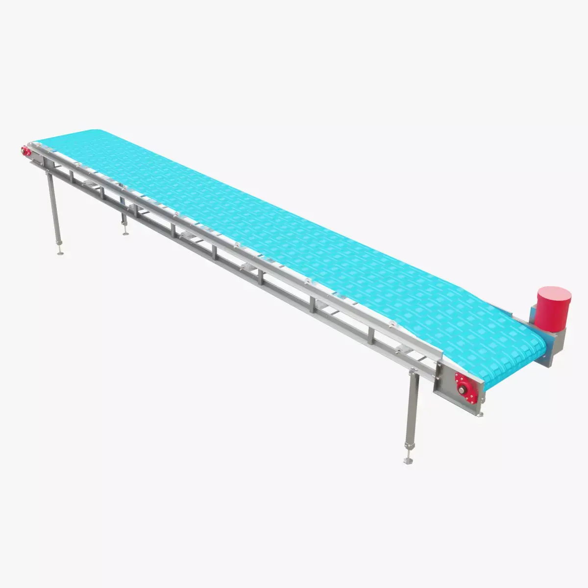 Plastic Modular Belt Conveyor Low-poly 3D model
