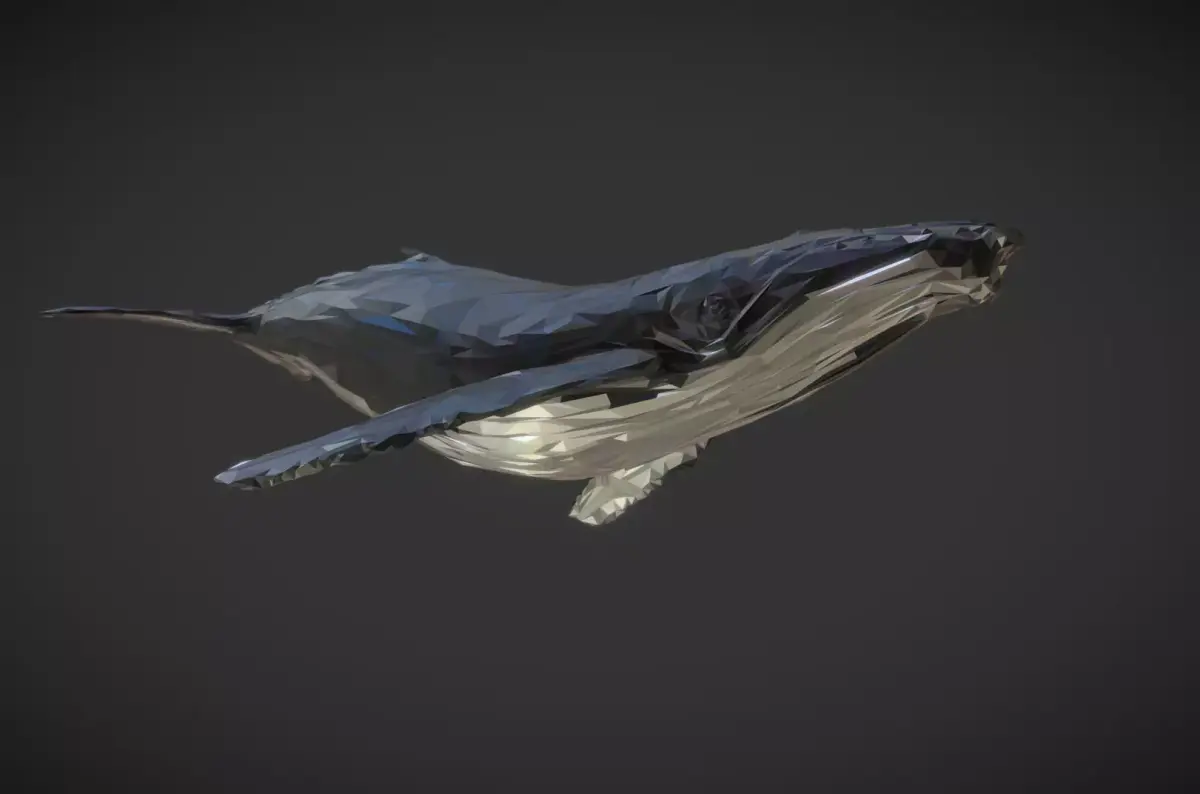 Whale Low Polygon Art Animal Low-poly 3D model