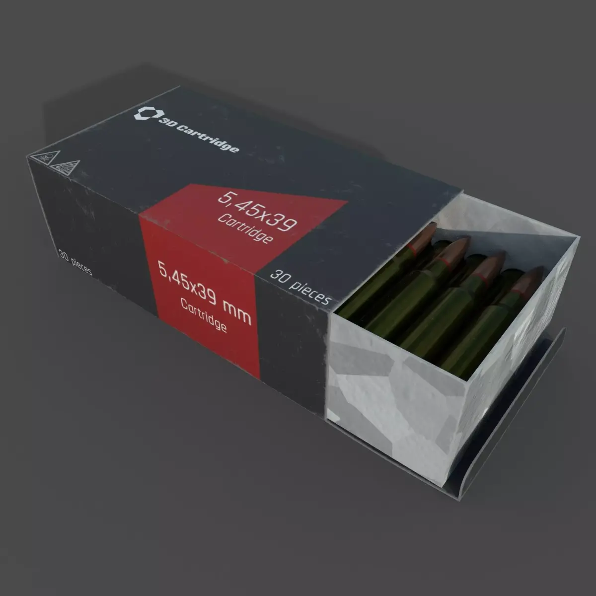 Cartridges in the box 3D model