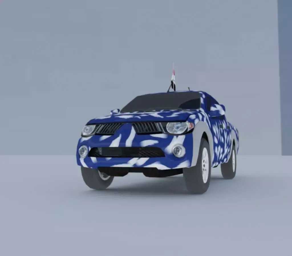 Iraqi police pick up  Low-poly 3D model