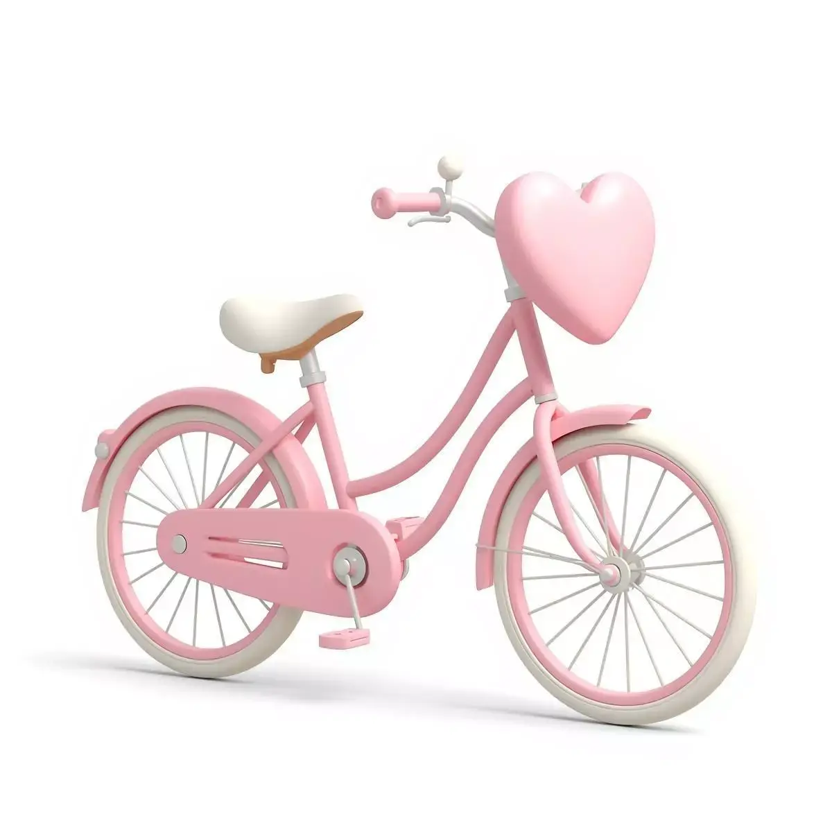 Stylized 3D Valentine  Bicycle Model Low-poly 3D model