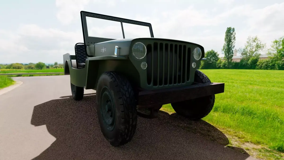 1941 Willys Jeep MB3 Cabriolet 3D model