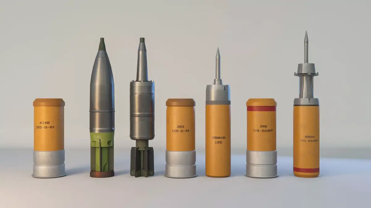 Tank missile Low-poly 3D model