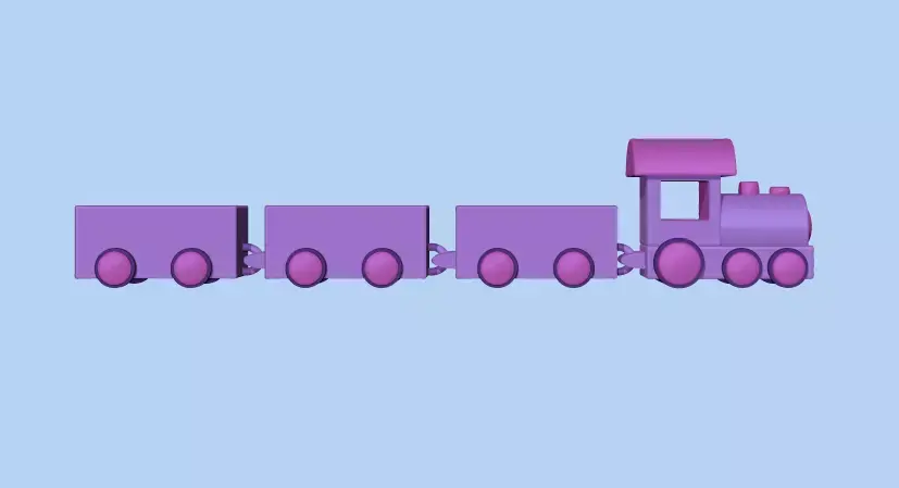 Cute train  3D print model