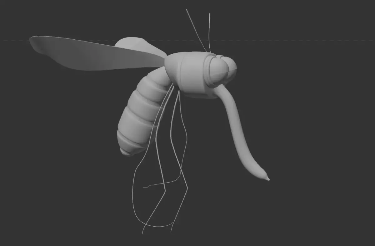 Cartoon flies 3D model