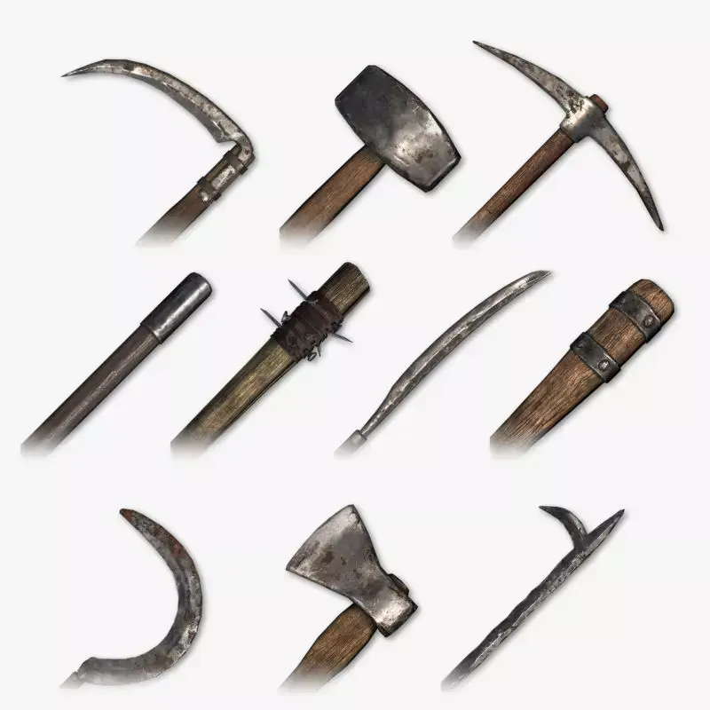 Medieval Tools and Weapons Pack Low-poly 3D model